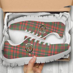 ScotsTee Shop Scottish MacKinnon Ancient Clan Crest Tartan Sneakers Tartan Casual Shoes