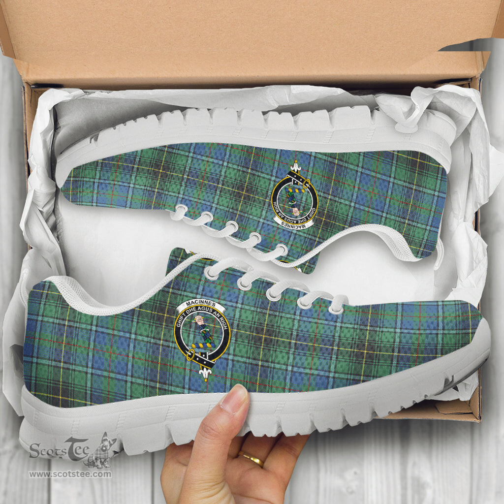 ScotsTee Shop Scottish MacInnes Ancient Clan Crest Tartan Sneakers Tartan Casual Shoes