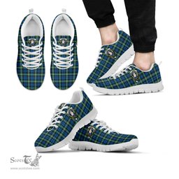 ScotsTee Shop Scottish Lamont Ancient Clan Crest Tartan Sneakers Tartan Casual Shoes