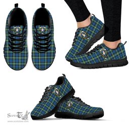ScotsTee Shop Scottish Lamont Ancient Clan Crest Tartan Sneakers Tartan Casual Shoes