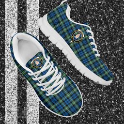 ScotsTee Shop Scottish Lamont Ancient Clan Crest Tartan Sneakers Tartan Casual Shoes