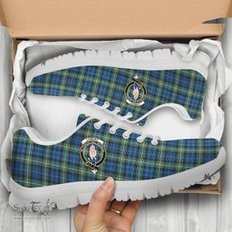 ScotsTee Shop Scottish Lamont Ancient Clan Crest Tartan Sneakers Tartan Casual Shoes