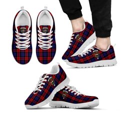 ScotsTee Shop Scottish Graham of Menteith Red Clan Crest Tartan Sneakers Tartan Casual Shoes