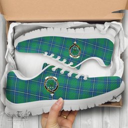 ScotsTee Shop Scottish Irvine Ancient Clan Crest Tartan Sneakers Tartan Casual Shoes