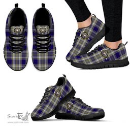ScotsTee Shop Scottish Livingston Dress Clan Crest Tartan Sneakers Tartan Casual Shoes