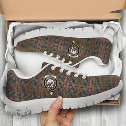 ScotsTee Shop Scottish Kennedy Weathered Clan Crest Tartan Sneakers Tartan Casual Shoes