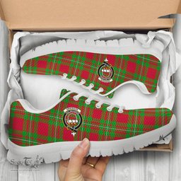 ScotsTee Shop Scottish Grierson Clan Crest Tartan Sneakers Tartan Casual Shoes