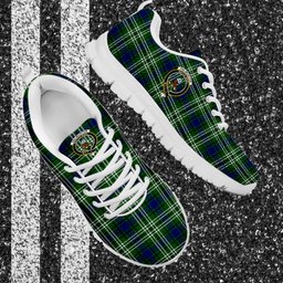 ScotsTee Shop Scottish Haliburton Clan Crest Tartan Sneakers Tartan Casual Shoes