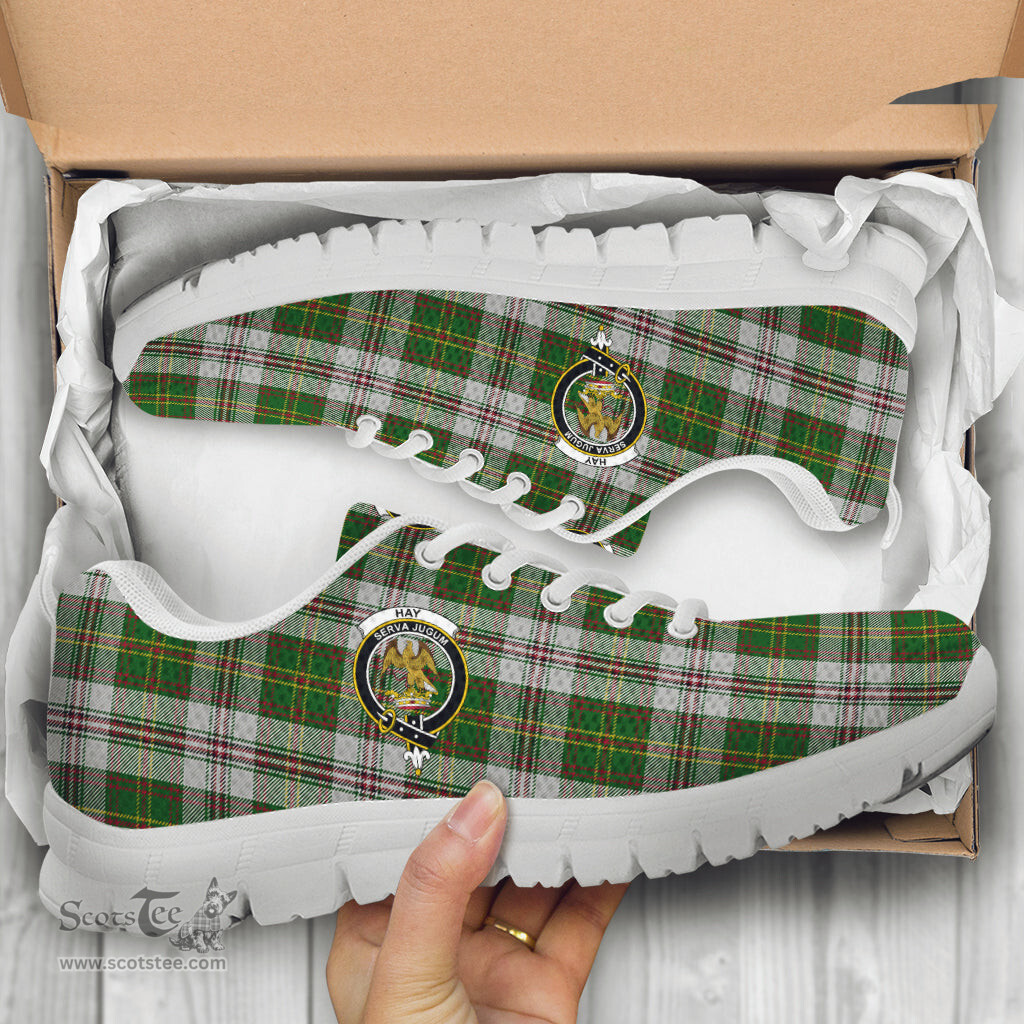 ScotsTee Shop Scottish Hay White Dress Clan Crest Tartan Sneakers Tartan Casual Shoes