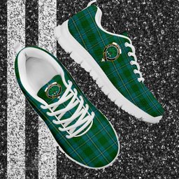ScotsTee Shop Scottish Irvine of Bonshaw Clan Crest Tartan Sneakers Tartan Casual Shoes