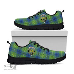 ScotsTee Shop Scottish Johnstone-Johnston Ancient Clan Crest Tartan Sneakers Tartan Casual Shoes