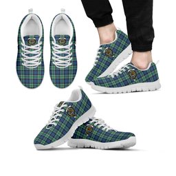 ScotsTee Shop Scottish Leslie Hunting Ancient Clan Crest Tartan Sneakers Tartan Casual Shoes