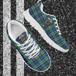ScotsTee Shop Scottish Leslie Hunting Ancient Clan Crest Tartan Sneakers Tartan Casual Shoes