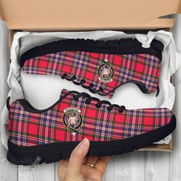 ScotsTee Shop Scottish MacFarlane Modern Clan Crest Tartan Sneakers Tartan Casual Shoes