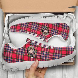 ScotsTee Shop Scottish MacFarlane Modern Clan Crest Tartan Sneakers Tartan Casual Shoes