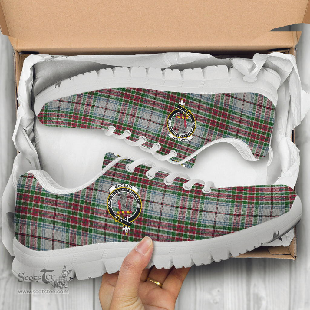 ScotsTee Shop Scottish MacBain Dress Clan Crest Tartan Sneakers Tartan Casual Shoes