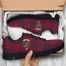 ScotsTee Shop Scottish Leslie Red Clan Crest Tartan Sneakers Tartan Casual Shoes