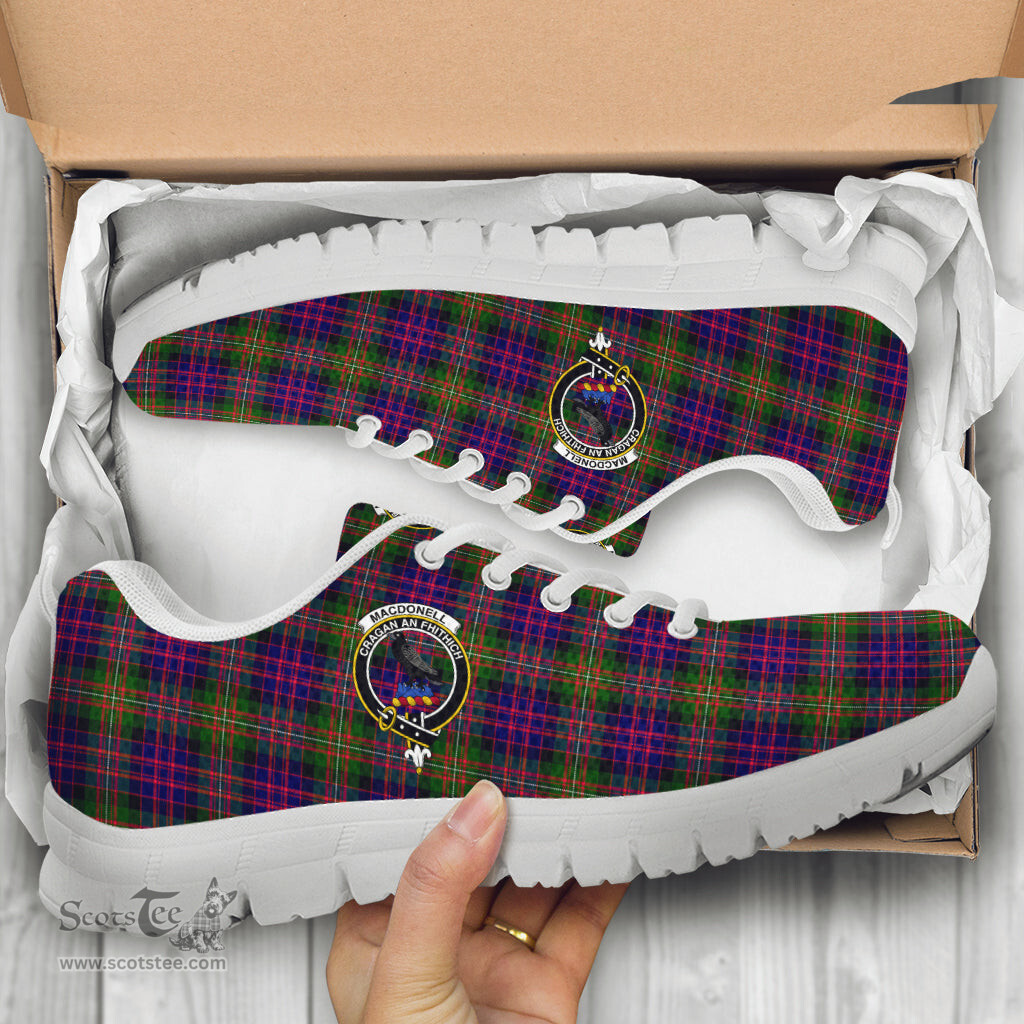 ScotsTee Shop Scottish MacDonell of Glengarry Modern Clan Crest Tartan Sneakers Tartan Casual Shoes