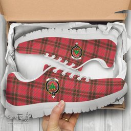 ScotsTee Shop Scottish Grant Weathered Clan Crest Tartan Sneakers Tartan Casual Shoes