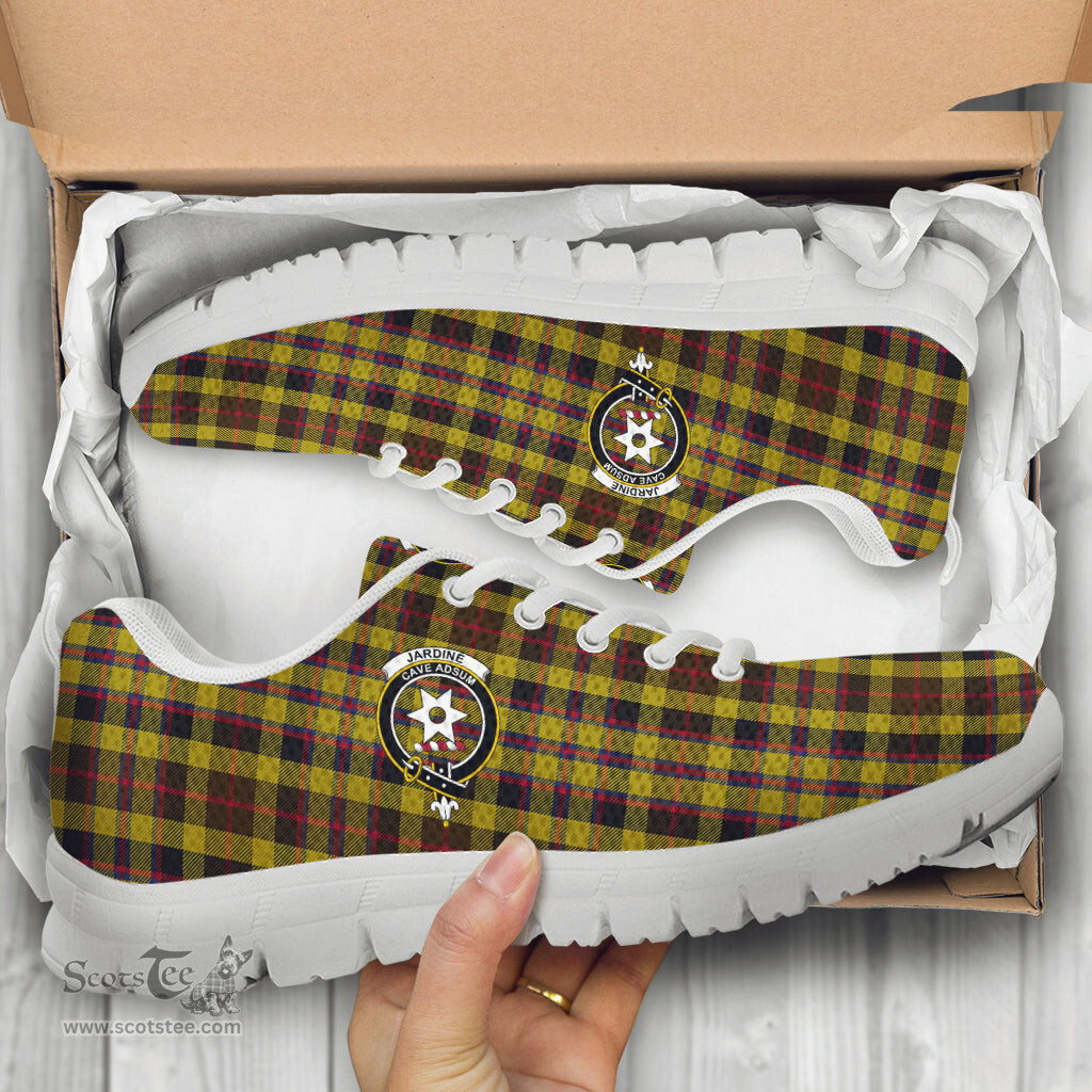 ScotsTee Shop Scottish Jardine Clan Crest Tartan Sneakers Tartan Casual Shoes