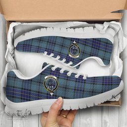 ScotsTee Shop Scottish Hannay Blue Clan Crest Tartan Sneakers Tartan Casual Shoes
