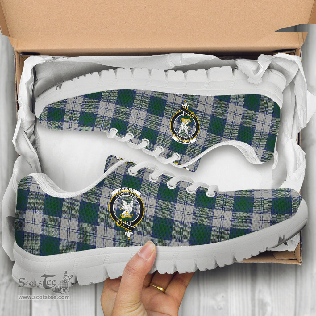 ScotsTee Shop Scottish Lindsay Dress Clan Crest Tartan Sneakers Tartan Casual Shoes