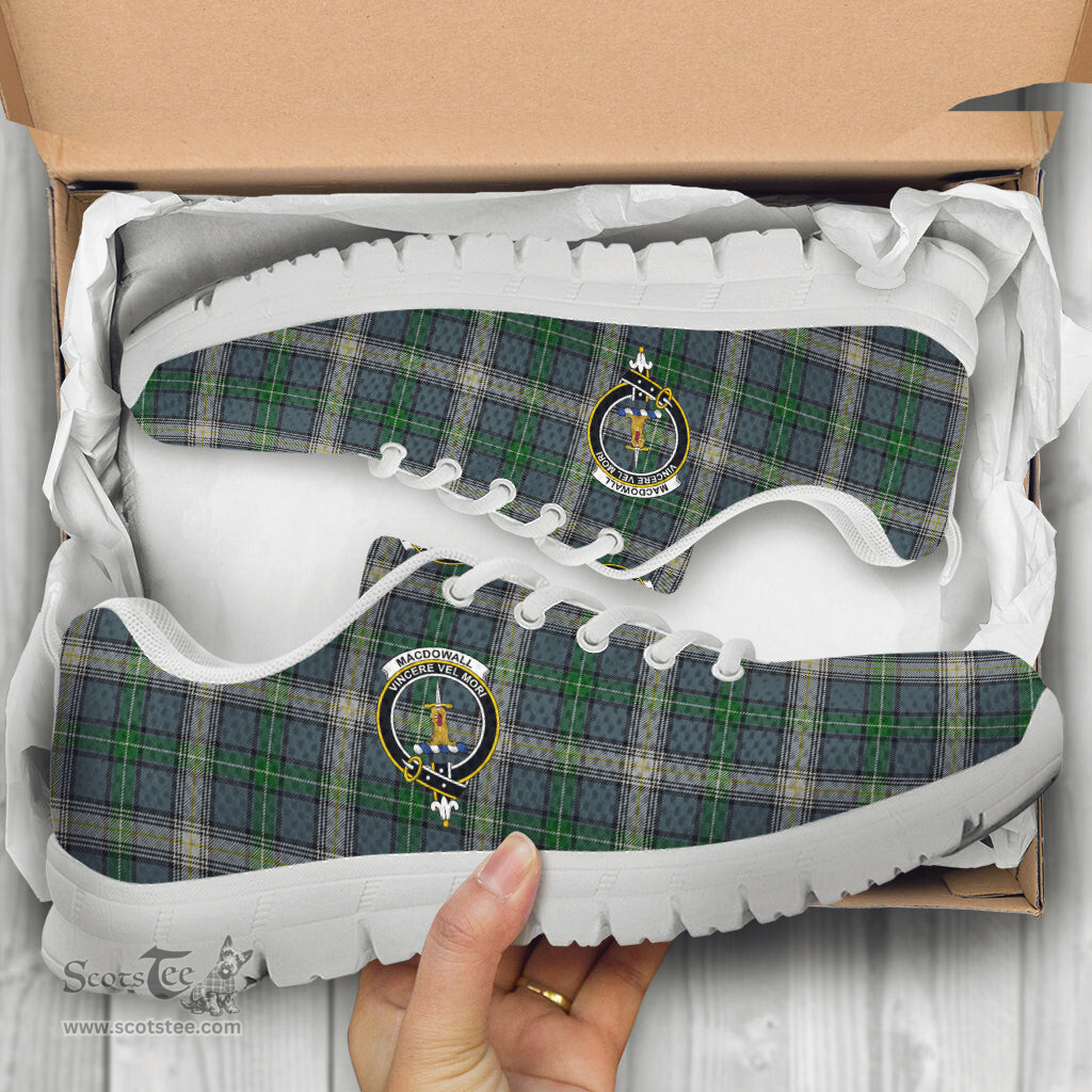ScotsTee Shop Scottish MacDowall Clan Crest Tartan Sneakers Tartan Casual Shoes
