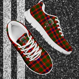 ScotsTee Shop Scottish Kinninmont Clan Crest Tartan Sneakers Tartan Casual Shoes