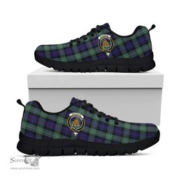 ScotsTee Shop Scottish MacKenzie Hunting Green Clan Crest Tartan Sneakers Tartan Casual Shoes