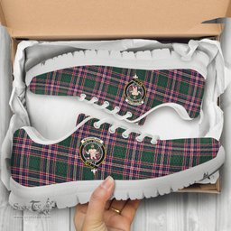 ScotsTee Shop Scottish MacFarlane Hunting Modern Clan Crest Tartan Sneakers Tartan Casual Shoes