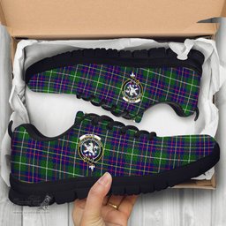 ScotsTee Shop Scottish Inglis Modern Clan Crest Tartan Sneakers Tartan Casual Shoes