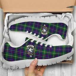 ScotsTee Shop Scottish Inglis Modern Clan Crest Tartan Sneakers Tartan Casual Shoes