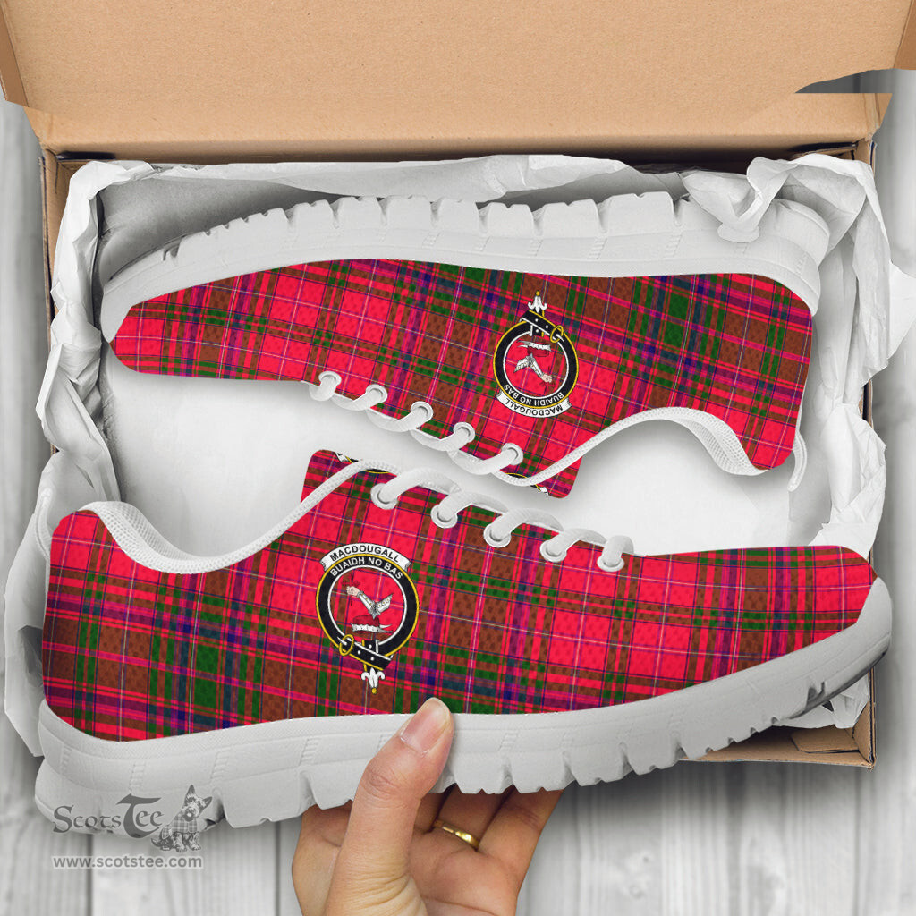 ScotsTee Shop Scottish MacDougall Modern Clan Crest Tartan Sneakers Tartan Casual Shoes