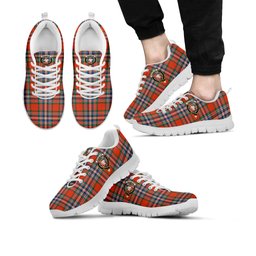 ScotsTee Shop Scottish MacFarlane Ancient Clan Crest Tartan Sneakers Tartan Casual Shoes