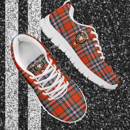 ScotsTee Shop Scottish MacFarlane Ancient Clan Crest Tartan Sneakers Tartan Casual Shoes