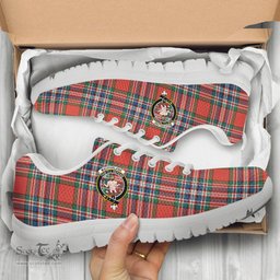 ScotsTee Shop Scottish MacFarlane Ancient Clan Crest Tartan Sneakers Tartan Casual Shoes