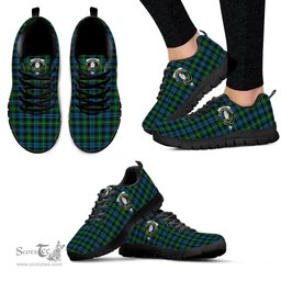 ScotsTee Shop Scottish Lamont Clan Crest Tartan Sneakers Tartan Casual Shoes