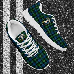 ScotsTee Shop Scottish Lamont Clan Crest Tartan Sneakers Tartan Casual Shoes