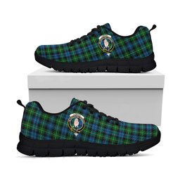 ScotsTee Shop Scottish Lamont Clan Crest Tartan Sneakers Tartan Casual Shoes