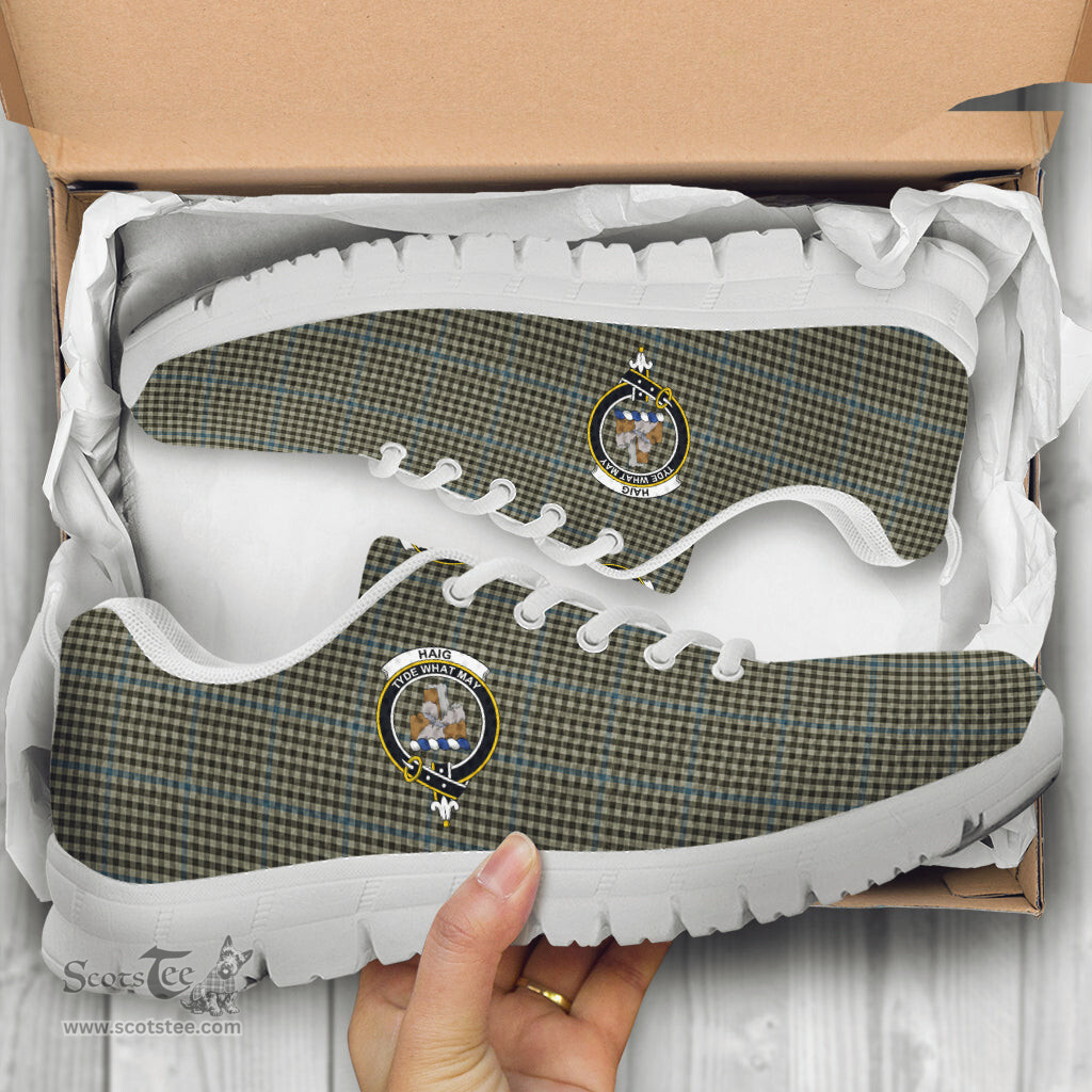 ScotsTee Shop Scottish Haig Clan Crest Tartan Sneakers Tartan Casual Shoes