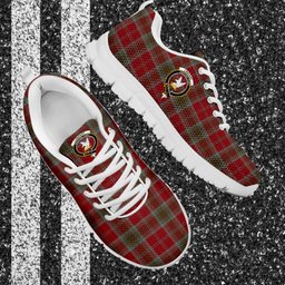 ScotsTee Shop Scottish Lindsay Weathered Clan Crest Tartan Sneakers Tartan Casual Shoes