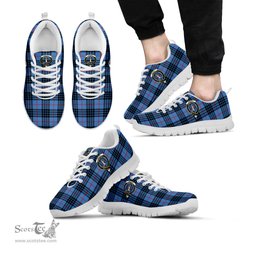 ScotsTee Shop Scottish MacKay Blue Clan Crest Tartan Sneakers Tartan Casual Shoes