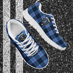 ScotsTee Shop Scottish MacKay Blue Clan Crest Tartan Sneakers Tartan Casual Shoes