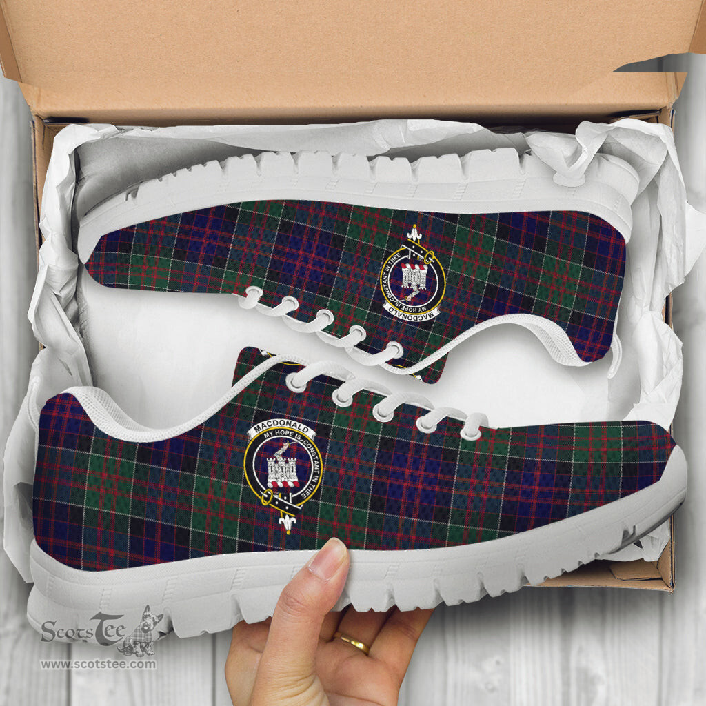 ScotsTee Shop Scottish MacDonald of Clan Ranald Clan Crest Tartan Sneakers Tartan Casual Shoes