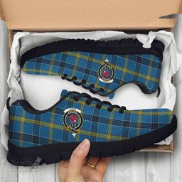 ScotsTee Shop Scottish Laing Clan Crest Tartan Sneakers Tartan Casual Shoes