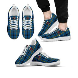 ScotsTee Shop Scottish Laing Clan Crest Tartan Sneakers Tartan Casual Shoes
