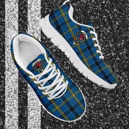 ScotsTee Shop Scottish Laing Clan Crest Tartan Sneakers Tartan Casual Shoes