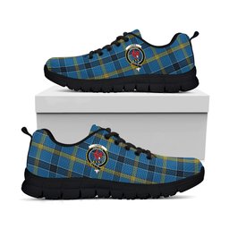 ScotsTee Shop Scottish Laing Clan Crest Tartan Sneakers Tartan Casual Shoes