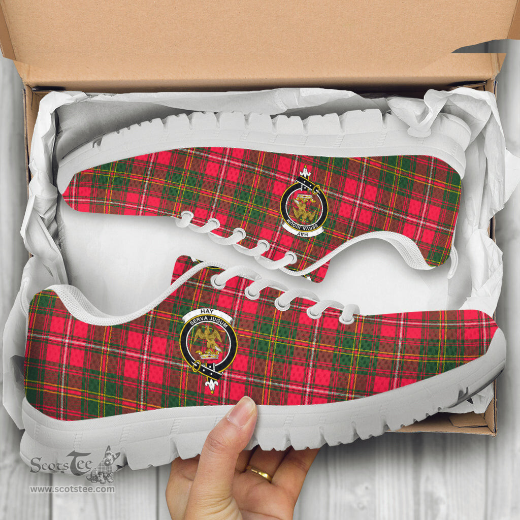 ScotsTee Shop Scottish Hay Modern Clan Crest Tartan Sneakers Tartan Casual Shoes