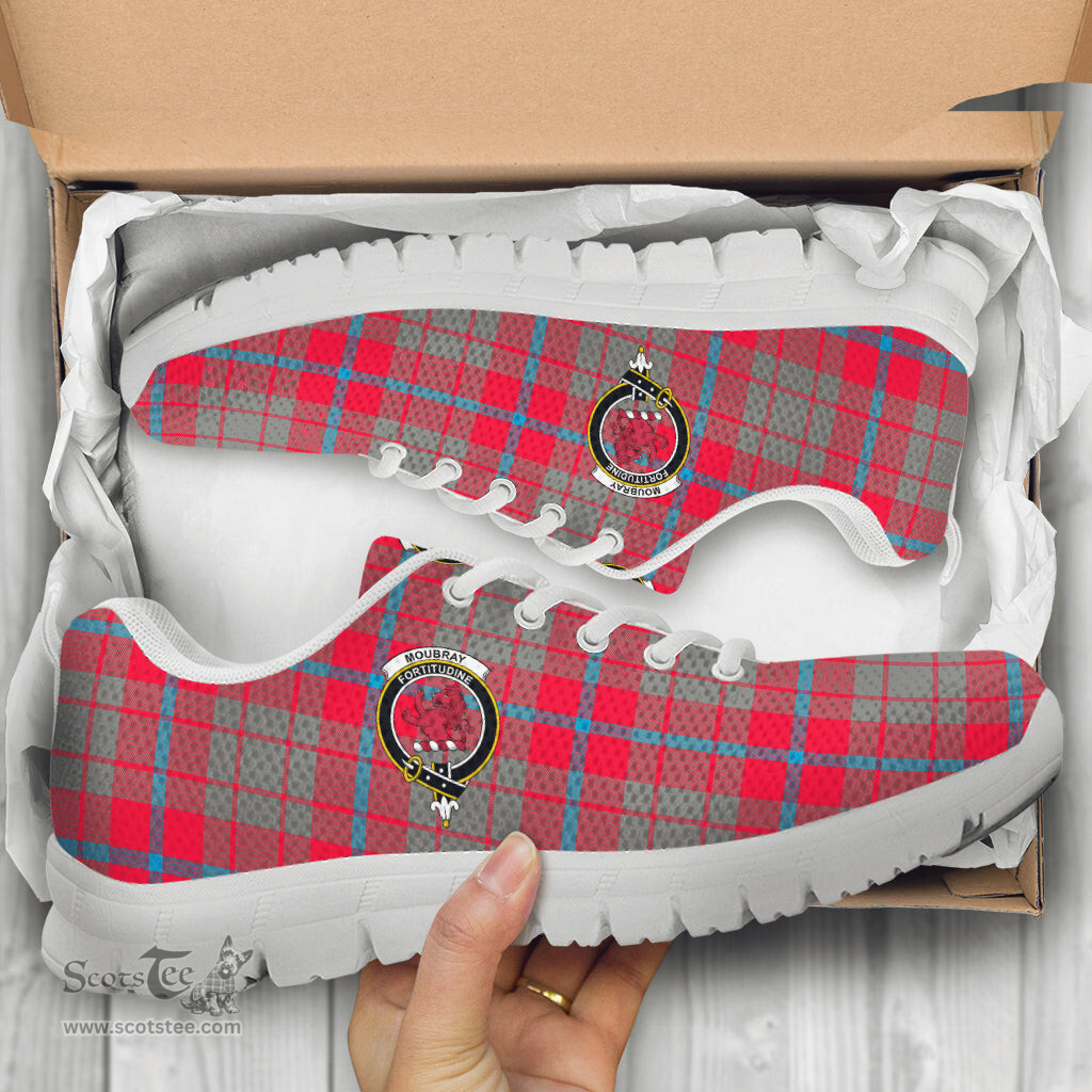 ScotsTee Shop Scottish Moubray Clan Crest Tartan Sneakers Tartan Casual Shoes